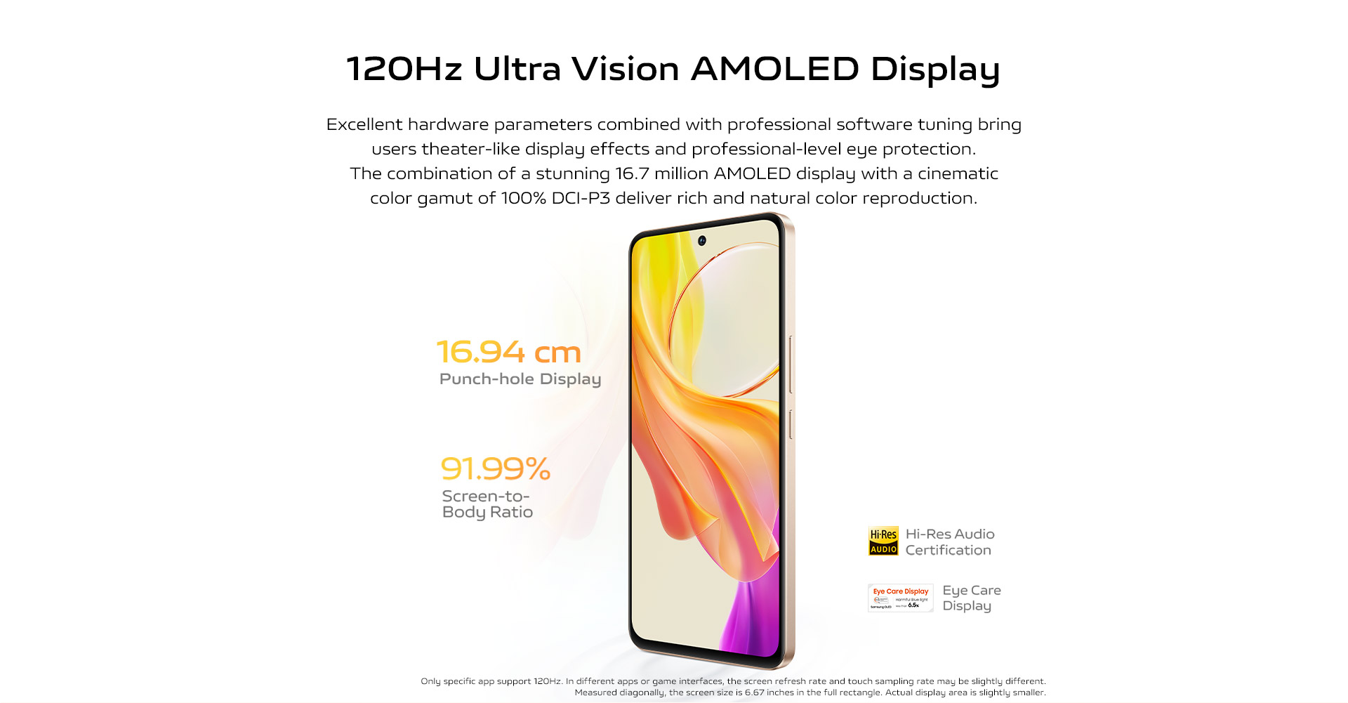 120Hz Ultra Vision AMOLED Display