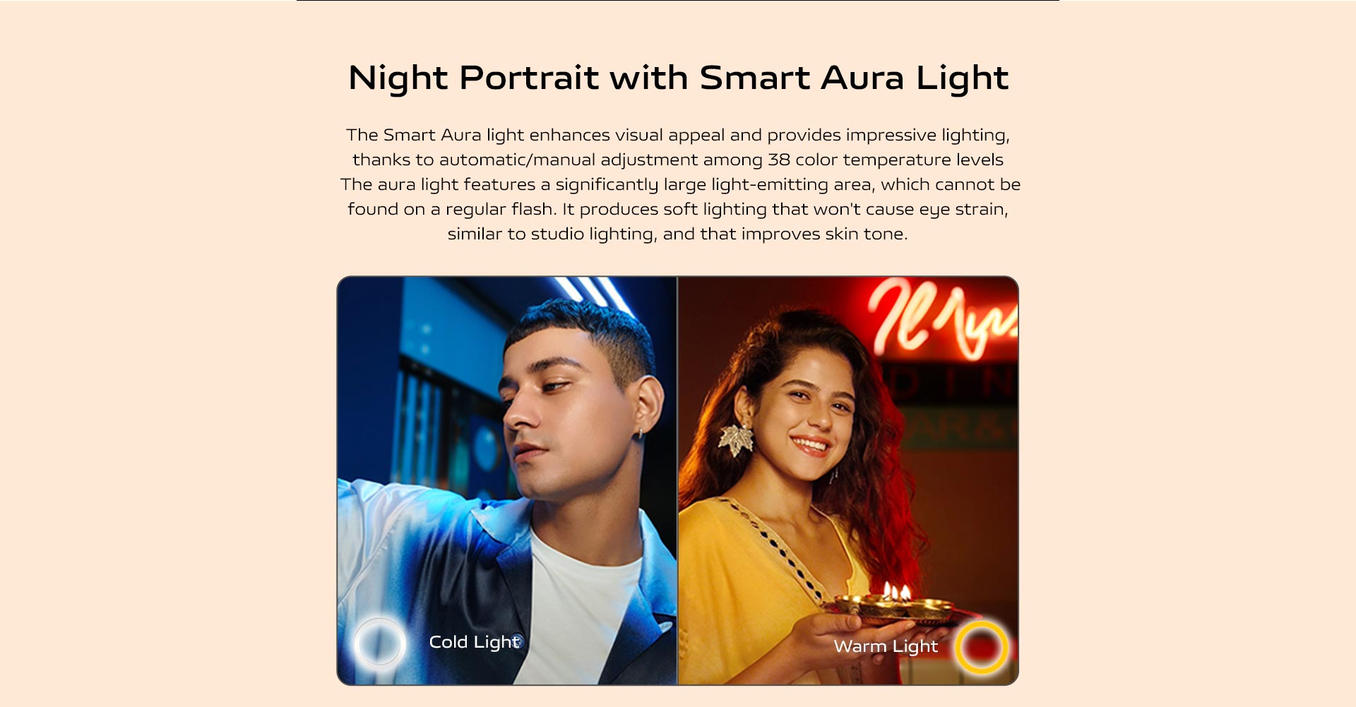 Night Portrait with Smart Aura Light