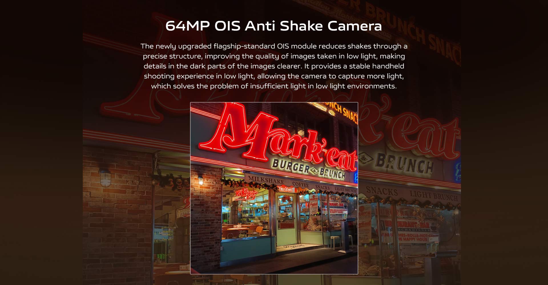 64 MP OIS Anti Shake Camera